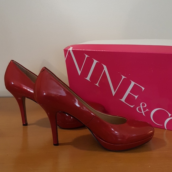 Nine and Co Red patent heels Size10m - Picture 3 of 7